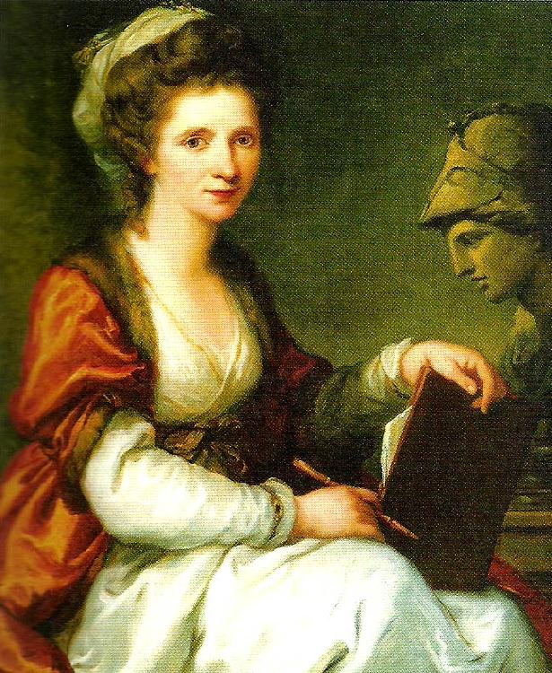 sjalvportratt med minervabyst, Angelica Kauffmann